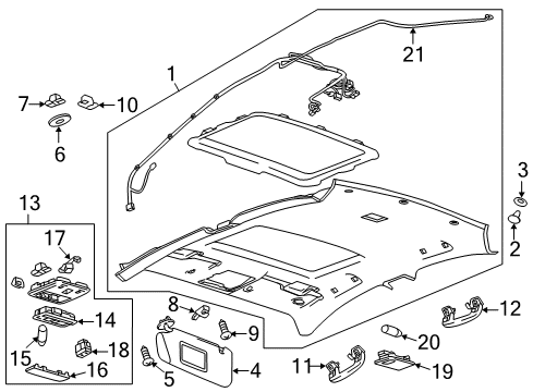 2012 Chevy Sonic Turn Signal Bulb Diagram for 13591403