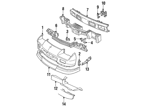 1991 Chevy Camaro Front Bumper Diagram