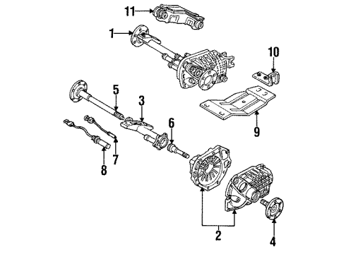 1999 GMC C2500 Suburban Carrier & Components - Front Diagram