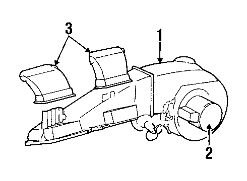 1997 Cadillac Catera Blower Motor Diagram for 90541102