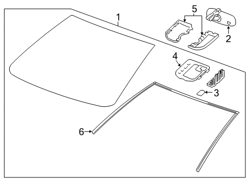 2017 Chevy Sonic Windshield Glass Diagram