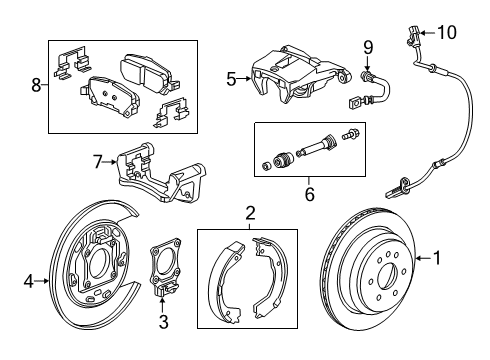 2019 Chevy Colorado ABS Sensor, Rear Passenger Side Diagram for 23233799