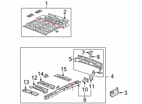 2007 Chevy Uplander Filler Panel, Rear Driver Side Diagram for 15146053