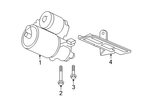 2009 Buick Lucerne Starter Diagram for 89017845