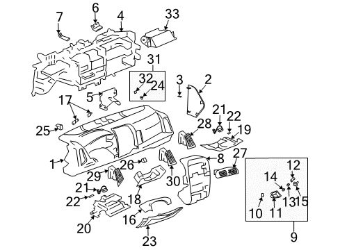 2007 Cadillac CTS Temperature Sensor Diagram for 15826773