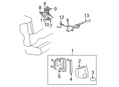 2002 GMC Sonoma Connector Diagram for 88987990