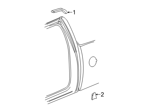 2014 Chevy Silverado 2500 HD Exterior Trim - Cab Diagram