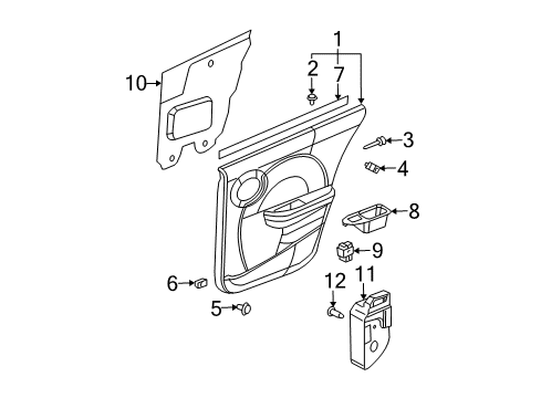2006 Saturn Ion Rear Door Diagram 4 - Thumbnail