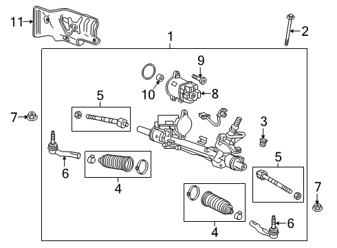 2023 GMC Terrain Inner Tie Rod Diagram for 84924892