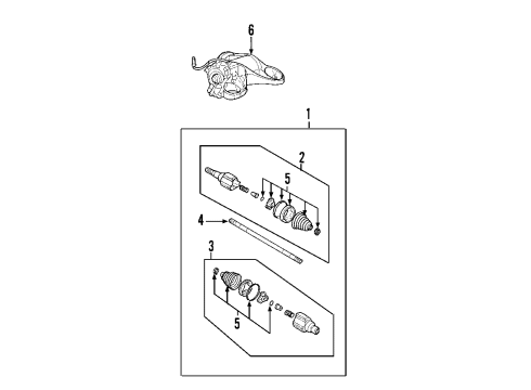 2005 Buick Rendezvous Drive Shaft Diagram for 12562646