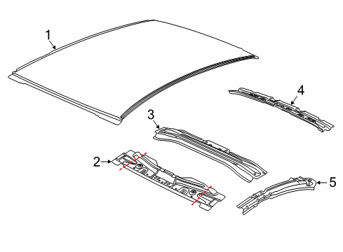 2017 Chevy SS Roof & Components Diagram
