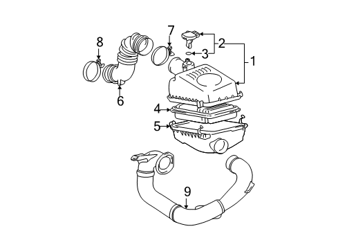 2005 Pontiac Vibe Air Intake Diagram