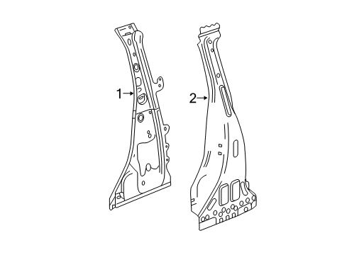 2022 Chevy Camaro Lock Pillar Diagram