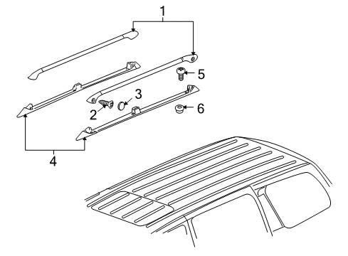 2007 Buick Terraza Luggage Carrier Diagram 2 - Thumbnail