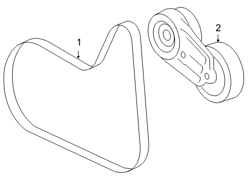 2008 Pontiac G6 Belts & Pulleys, Maintenance Diagram 1 - Thumbnail