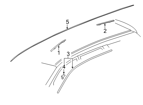 2012 Buick Enclave Exterior Trim - Roof Diagram