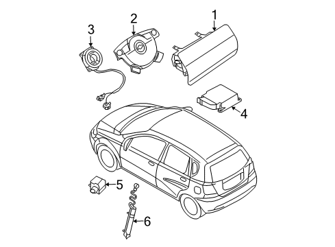 2007 Chevy Aveo5 Air Bag Components Diagram