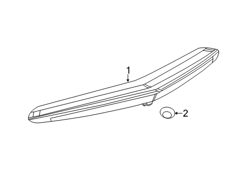 2016 Cadillac ELR High Mount Lamps Diagram