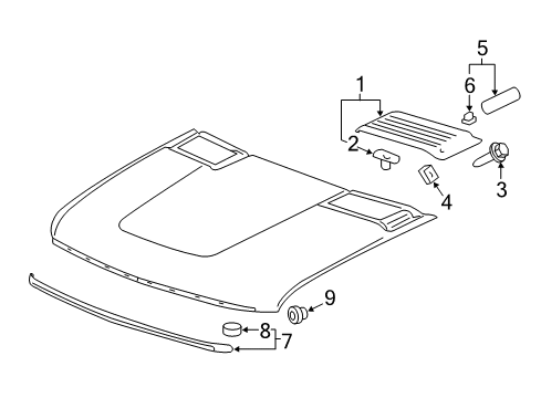 2014 Chevy Silverado 2500 HD Exterior Trim - Hood Diagram