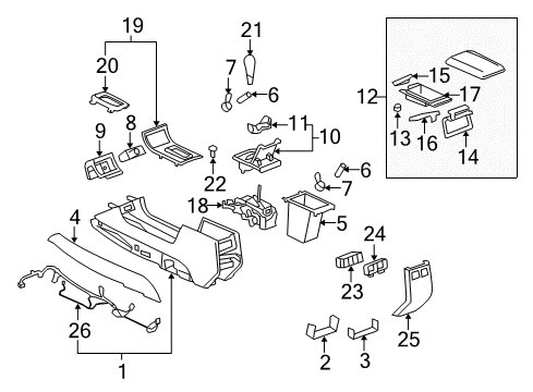 2006 Buick Lucerne Console Diagram