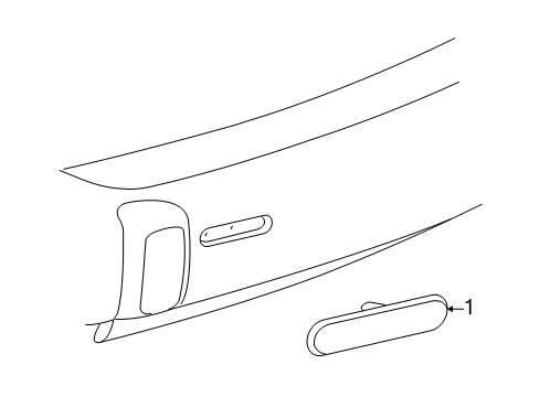 2011 Chevy HHR Reflector, Rear Passenger Side Diagram for 22724913