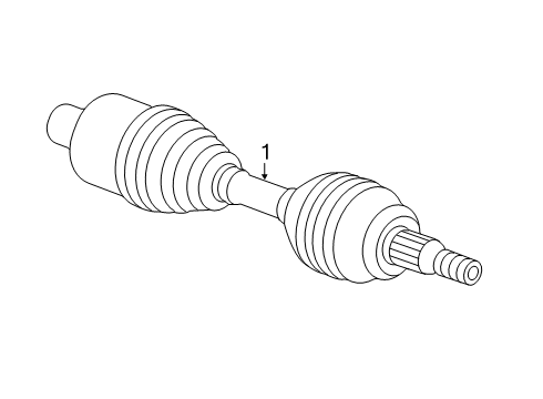 2022 Chevy Blazer Drive Axles - Front Diagram