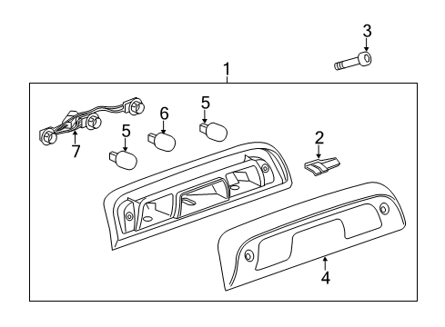 2016 Chevy Silverado 2500 HD High Mount Lamps Diagram