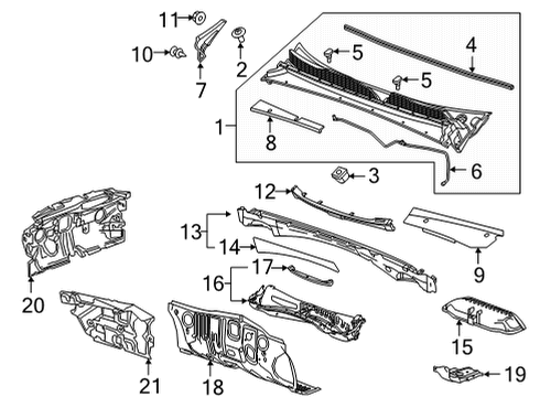 2021 Buick Envision Cowl Diagram