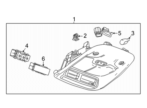 2023 Chevy Bolt EUV Overhead Console Diagram 1 - Thumbnail