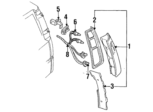 1994 Oldsmobile Silhouette Tail Lamps Diagram