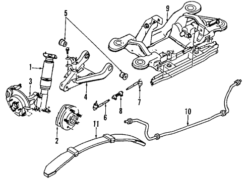 1988 Pontiac 6000 Leaf Spring, Rear Diagram for 10038061