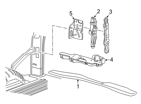 1999 Chevy Express 3500 Interior Trim - Rear Body Diagram