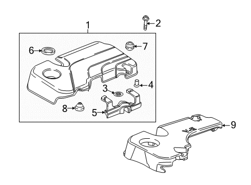 2022 Chevy Equinox Engine Appearance Cover Diagram