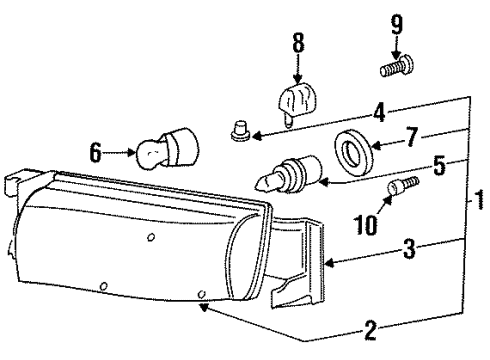 1994 Oldsmobile Achieva Bulbs Diagram