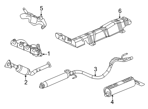 2007 Saturn Ion Exhaust Manifold Diagram for 12606805