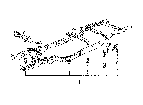 1991 Chevy S10 Transmission Support Diagram for 15675036
