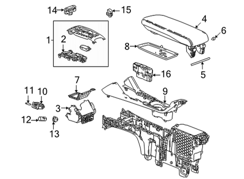2022 Chevy Bolt EUV Center Console Diagram 3 - Thumbnail