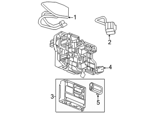 2022 Cadillac XT5 Communication System Components Diagram