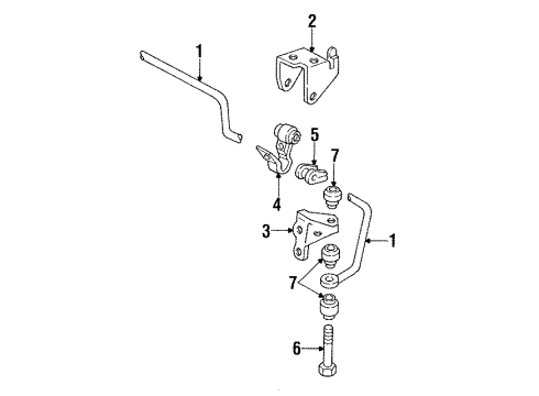 1994 Buick LeSabre Rear Suspension, Control Arm Diagram 3 - Thumbnail