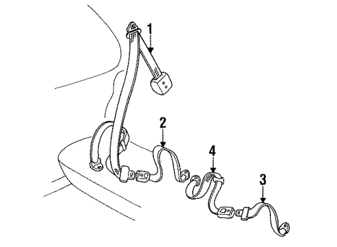 1993 Pontiac LeMans Seat Belt Diagram