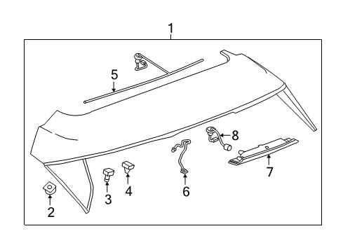 2020 Buick Regal TourX Rear Spoiler Diagram