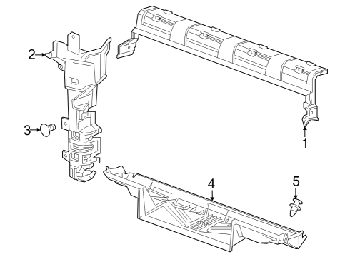 2023 Chevy Silverado 3500 HD Lower Baffle Diagram for 84126421