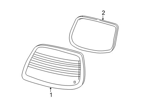 2004 Pontiac Sunfire Back Glass, Reveal Moldings Diagram