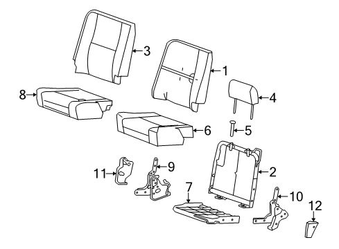 2007 Chevy Silverado 1500 Rear Seat Components Diagram 2 - Thumbnail
