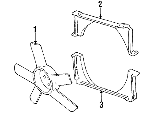 1984 Chevy Chevette Fan Blade Diagram for 461323
