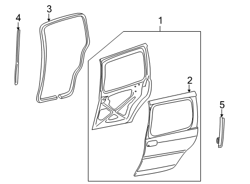 2005 Pontiac Montana Side Loading Door - Door & Components Diagram 2 - Thumbnail