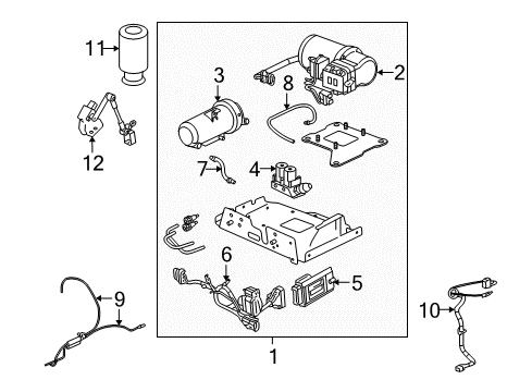 2006 Hummer H2 Auto Leveling Components Diagram