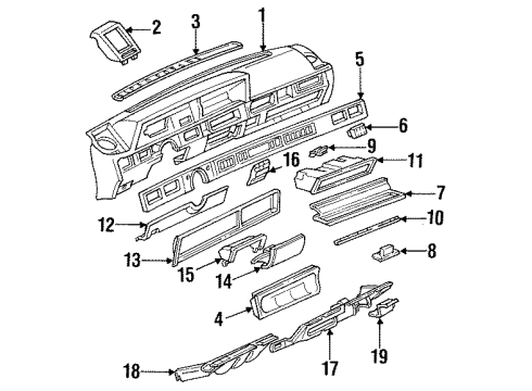 1992 Oldsmobile Cutlass Cruiser Gauge Cluster Diagram for 16125623