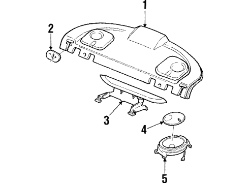 1999 Pontiac Grand Prix Interior Trim - Rear Body Diagram 1 - Thumbnail