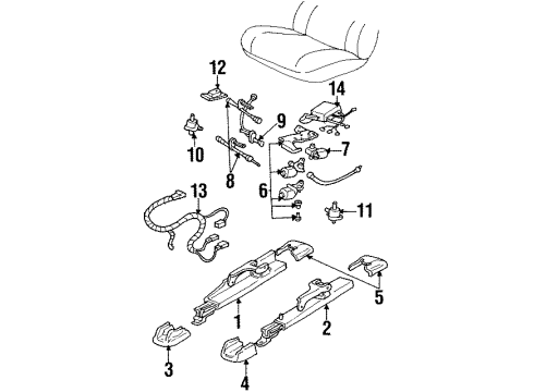 1996 Buick Riviera Switch, Front Diagram for 25657462